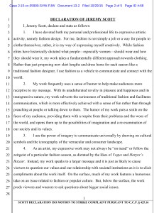 Declaration of Jeremy Scott ISO Anti-Slapp Motion