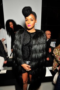 Janelle Monae Front Row at John Galliano Spring 2016