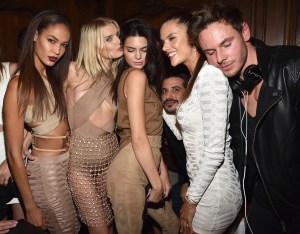 Joan Smalls, Lily Donaldson, Kendall Jenner, Mohamed Sultan, Alessandra Ambrosio and DJ Balmain Paris Fashion Week SS16 After Party