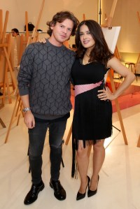 Christopher Kane and Salma Hayek Christopher Kane Mugler Frieze Parties