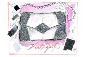An original sketch from Karl Lagerfeld