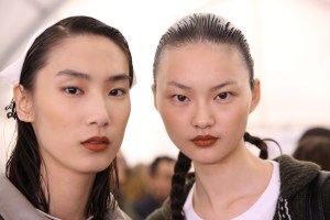 Backstage at Kenzo Spring 2016