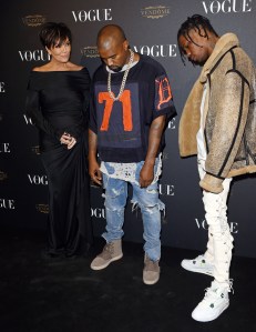 Kris Jenner, Kanye West and Travis Scott Vogue Paris 95th Anniversary Party, Spring Summer 2016, Paris Fashion Week, France - 03 Oct 2015