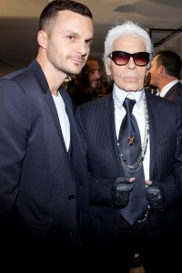 Kris Van Assche and Karl Lagerfeld Dior Homme Paris Fashion Week Cocktail Party