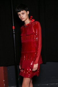 Backstage at Lanvin spring 2016