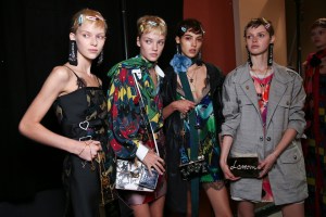 Backstage at Lanvin spring 2016