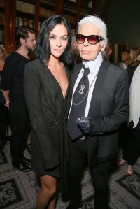 Leigh Lezark and Karl Lagerfeld German Vogue Paris Fashion Week After Party