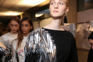 Backstage at Loewe Spring 2016