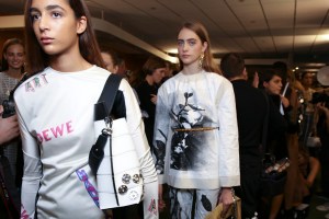 Backstage at Loewe Spring 2016