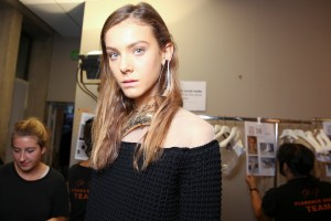 Backstage at Loewe Spring 2016