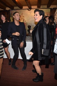 Olivier Rousteing and Kris Jenner Balmain Paris Fashion Week SS16 After Party