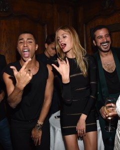 Olivier Rousteing and Constance Jablonski Balmain Paris Fashion Week SS16 After Party