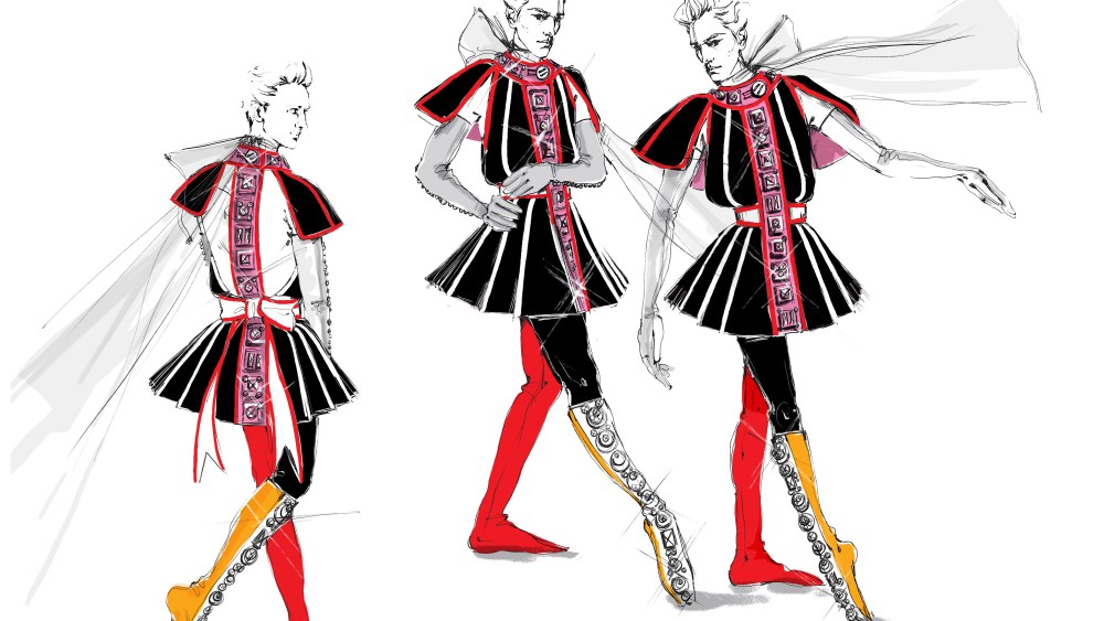 Prada sketch for Fortuna Desperata