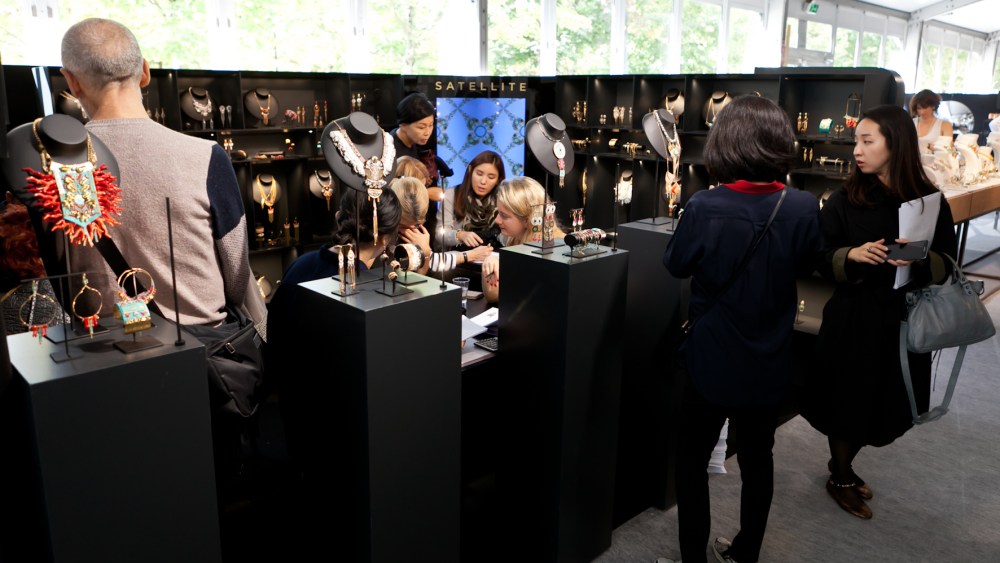 A view of the Satellite booth at Premiere Classe
