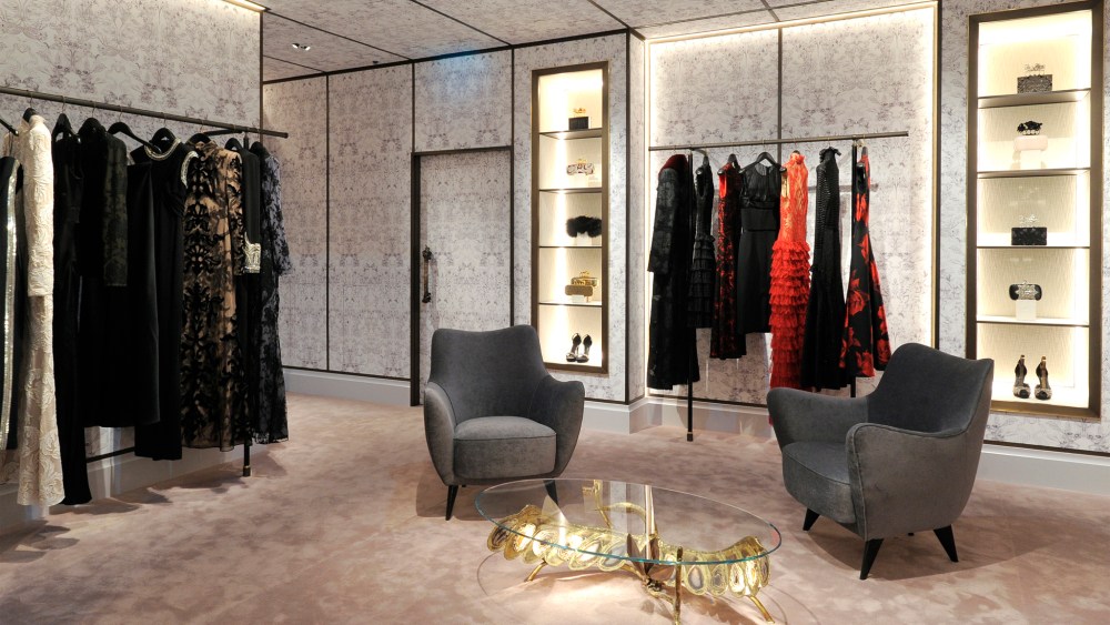 The interior of the Alexander McQueen store