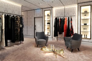 The interior of the Alexander McQueen store
