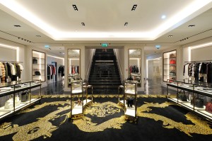 The interior of the Alexander McQueen store