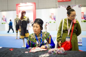 Intertextile and Chic fashion fair at Shanghai National Exhibition Centre.