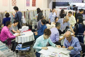 Intertextile and Chic fashion fair at Shanghai National Exhibition Centre.