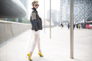 Seoul Fashion Week street style.