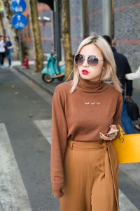 Shanghai Fashion Week street style.