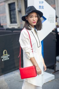 Shanghai Fashion Week street style.