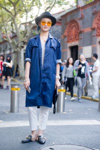Shanghai Fashion Week street style.