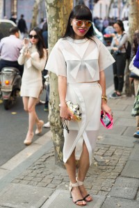 Shanghai Fashion Week street style.