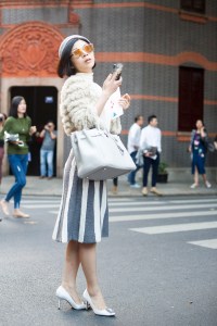 Shanghai Fashion Week street style.