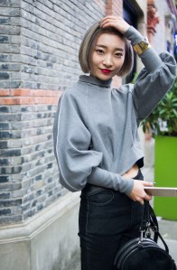 Shanghai Fashion Week street style.