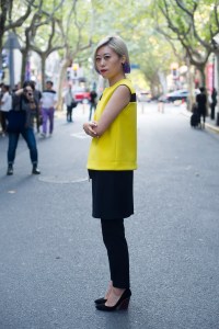 Shanghai Fashion Week street style.