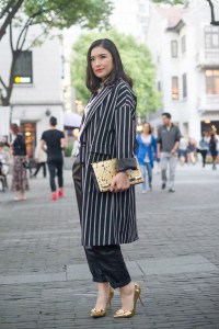 Shanghai Fashion Week street style.