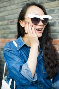 Shanghai Fashion Week street style.