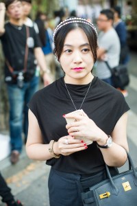 Shanghai Fashion Week street style.