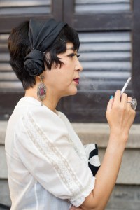 Shanghai Fashion Week street style.