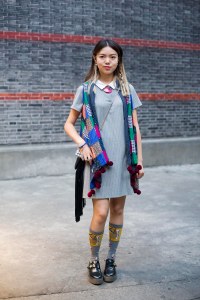 Shanghai Fashion Week street style.