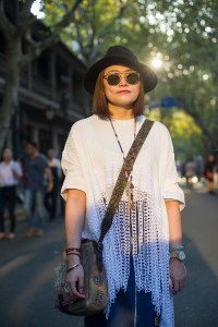 Shanghai Fashion Week street style.