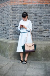 Shanghai Fashion Week street style.