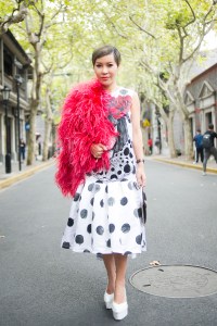 Shanghai Fashion Week street style.