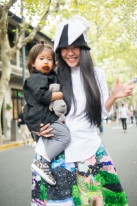 Shanghai Fashion Week street style.