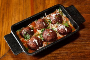 The Pomeroy's Mini Meatballs with beer, pork and pomodoro sauce.