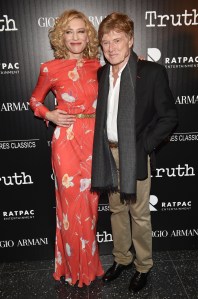 Cate Blanchett and Robert Redford at Truth New York Premiere