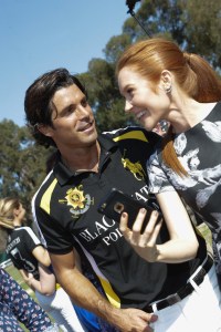 Nacho Figueras with Darby Stanchfield in Shoshanna.
