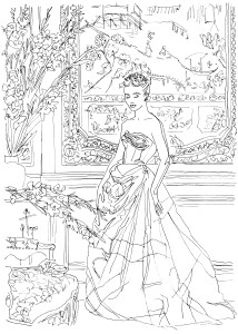 Dec 1951, Cecil Beaton British Vogue Colouring book