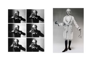 Andy Warhol for Polaroid, 1975 and Andy Warhol in L'Uomo Vogue Italy, 1975