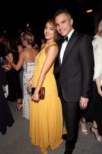 Jessica Alba in Giambattista Valli couture with Cash Warren.