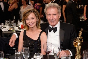 Calista Flockhart and Harrison Ford