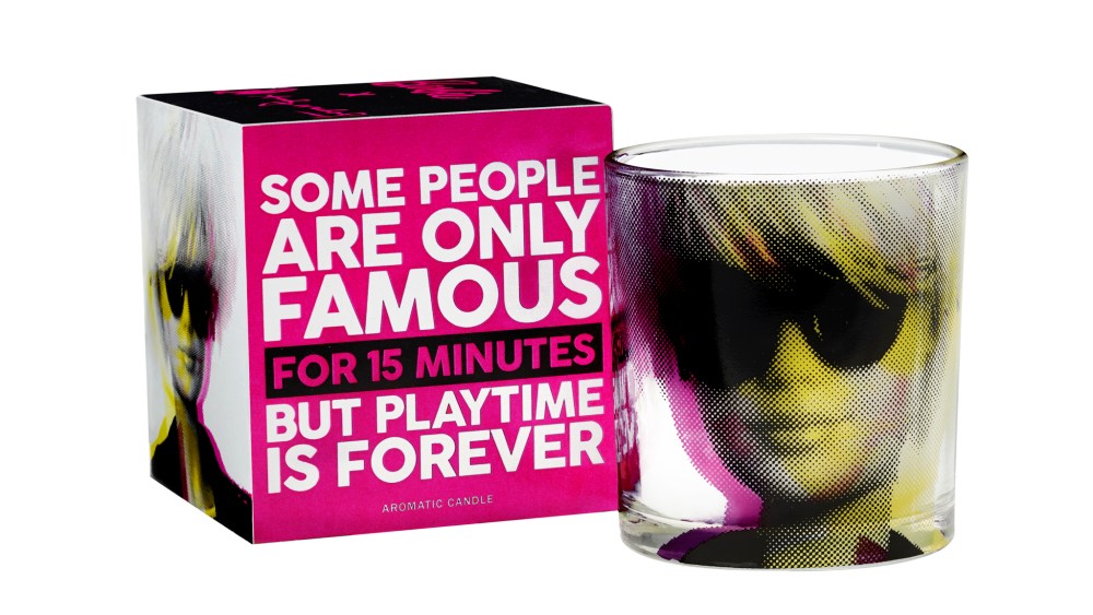A mug from the Barbie and Andy Warhol collection to be sold exclusively through Ron Robinson.