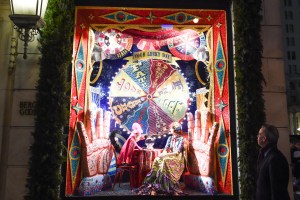 A holiday window display at Bergdorf Goodman.