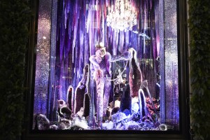 A holiday window display at Bergdorf Goodman.